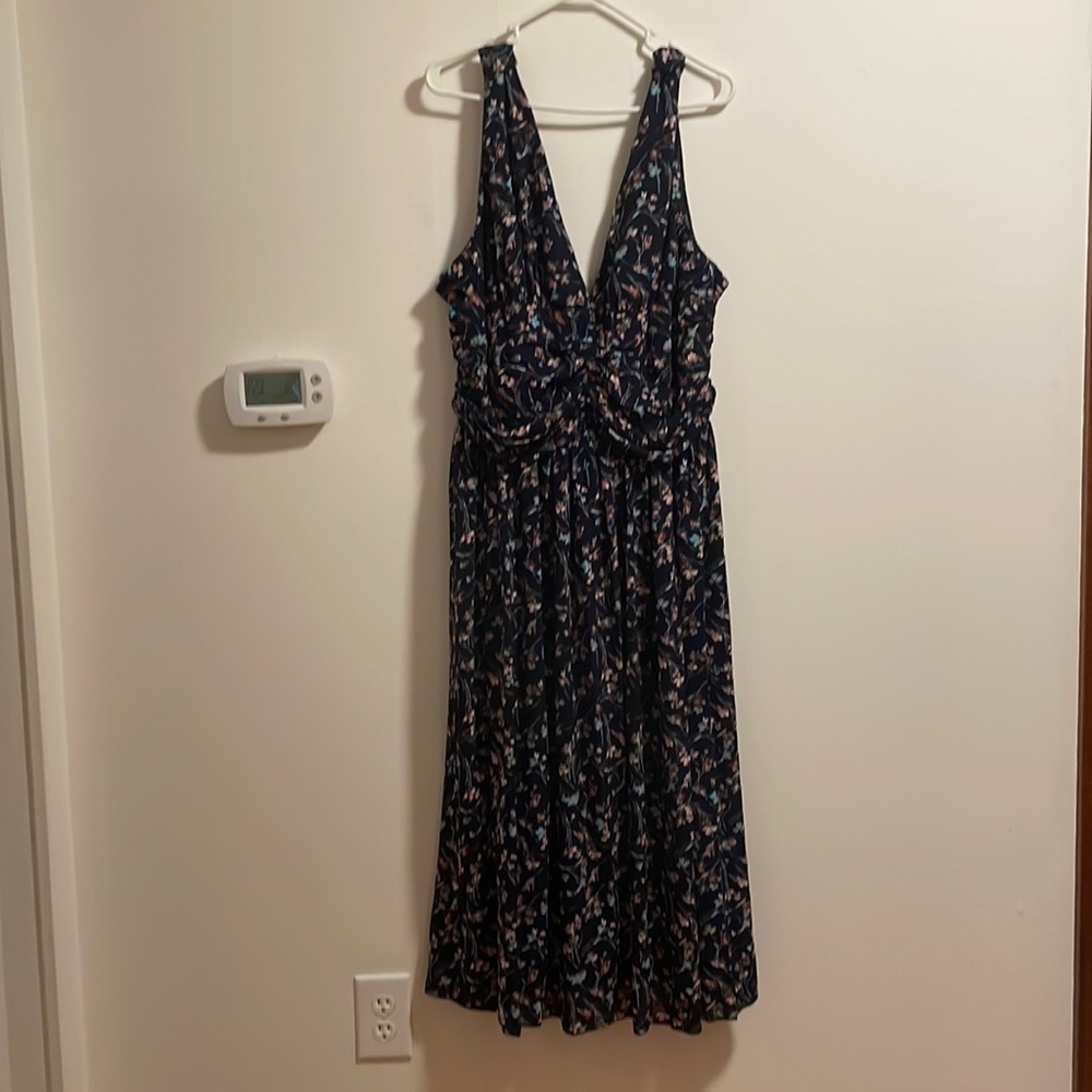 Navy floral dress